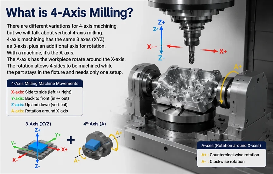 What is 4-axis Milling What is 4-axis Milling