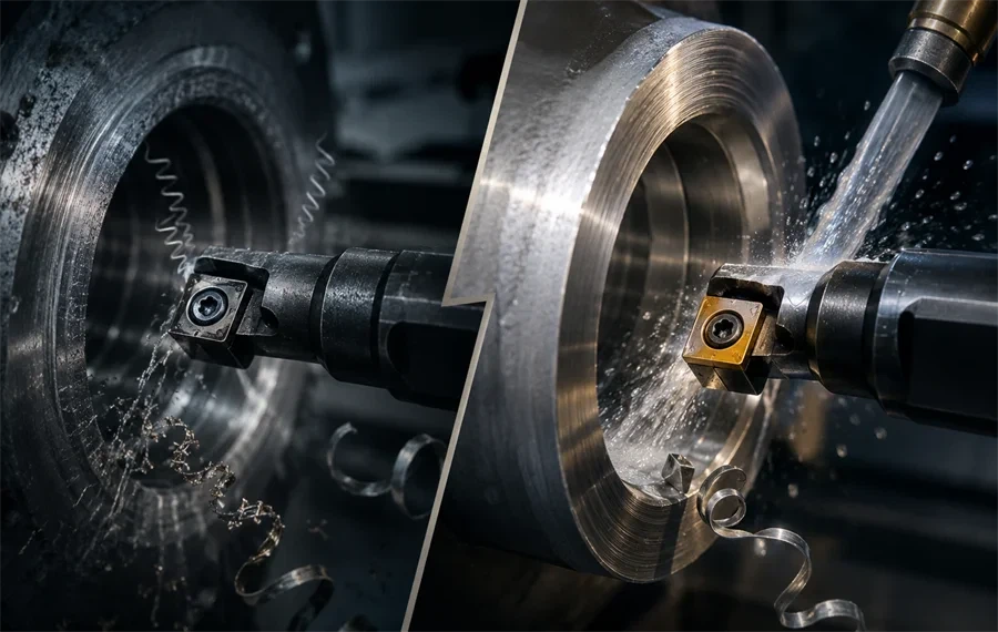 boring stability optimization instead of harder insert material boring stability optimization instead of harder insert material