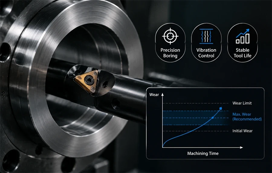How to Set Reasonable Insert Tool Life in Precision Boring Operations
