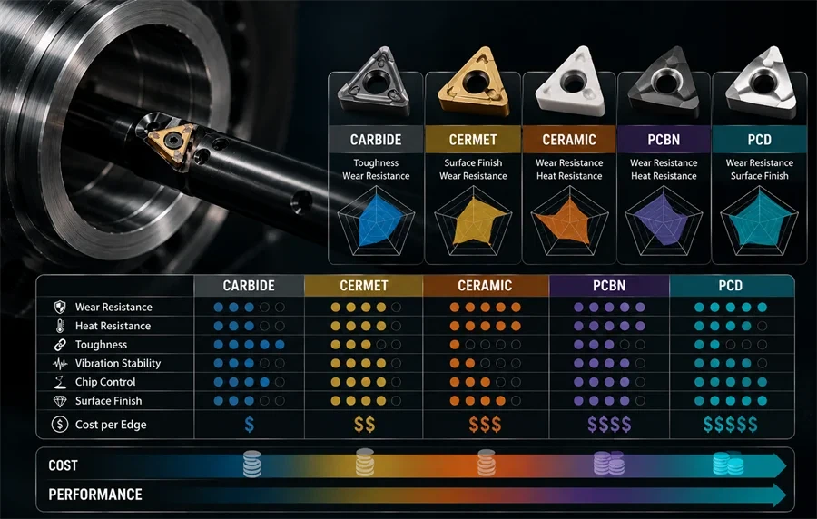 Different Insert Materials and the Real Cost-Performance Trade-Off in Precision Boring